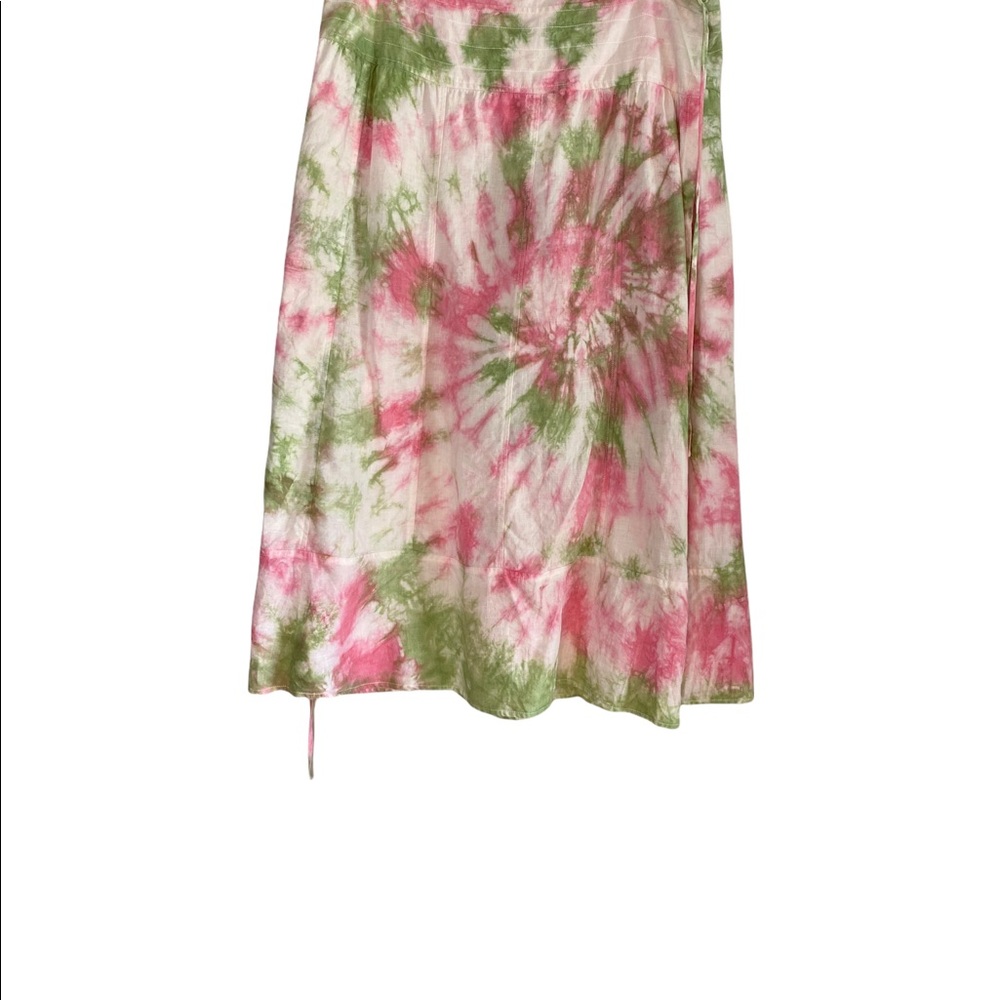 Madison Station Custom Tie Dye Linen Wrap Skirt Size 12